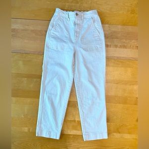 Madewell Cream High Rise Straight Leg Pants Size XXS